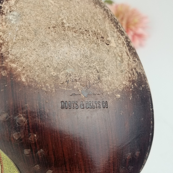 The Old Gringo Western green and brown mules sz8.5 - Picture 8 of 8